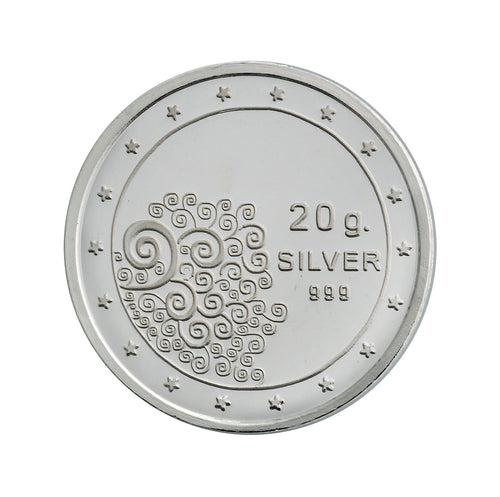 20 Gram Flower Silver Coin (999 Purity)