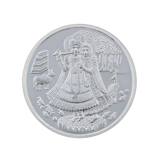 10 Gram Radha Krishna Silver Coin (999 Purity)
