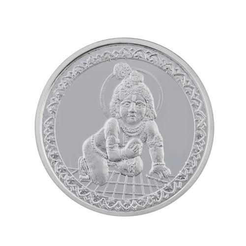 10 Gram Lord Bala Krishna Silver Coin (999 Purity)