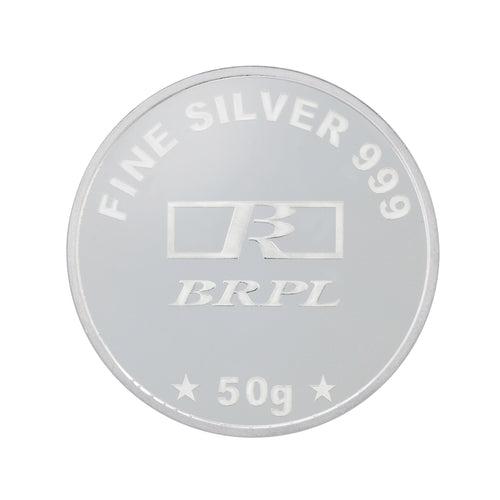 50 Gram Sri Mahaveer Mantra  Silver Coin (999 Purity)