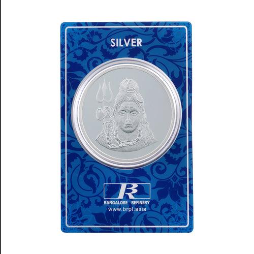 20 Gram Lord Shiva  Silver Coin (999 Purity)