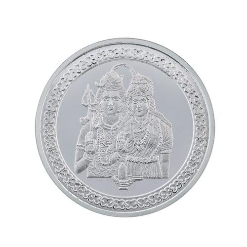 10 Gram Lord Shiva Parvathi Silver Coin (999 Purity)