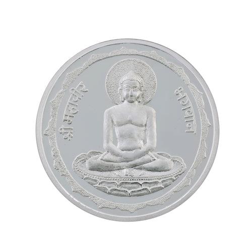 5 Gram Bhagwan Mahaveer with Mantra Silver Coin (999 Purity)