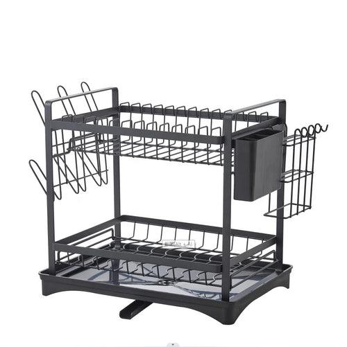 Dish Rack Two Layer - Black