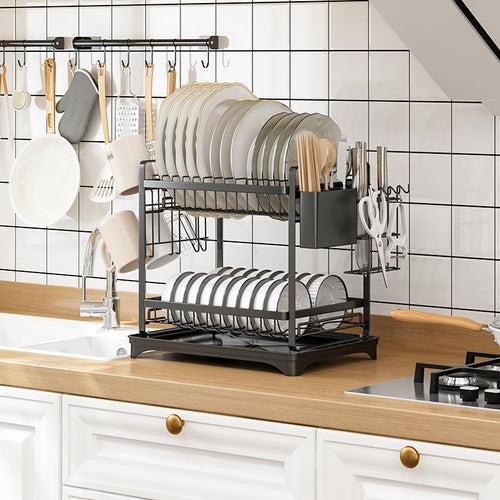 Dish Rack Two Layer - Black