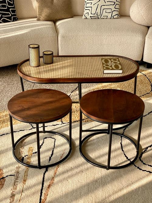 Kovo Rattan Center Table - Set Of 3