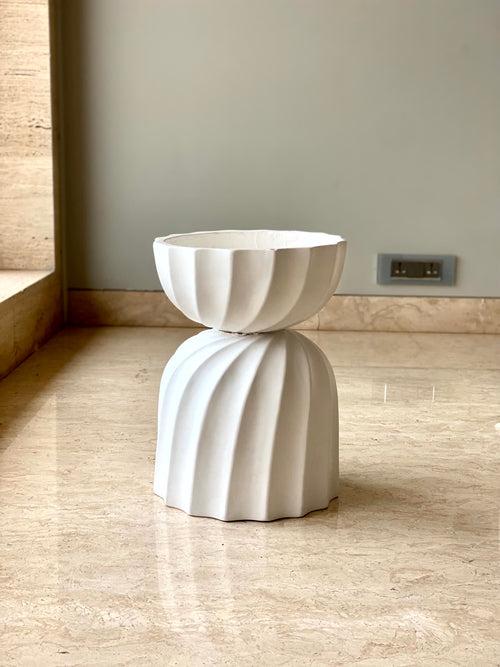 Venus Reversible Planter - White (Only For Mumbai)