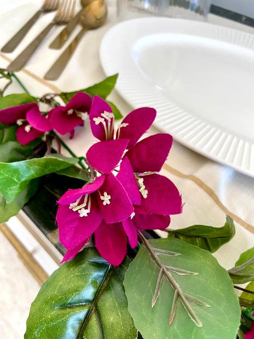 Artificial Bougainvillea Garland- Purple