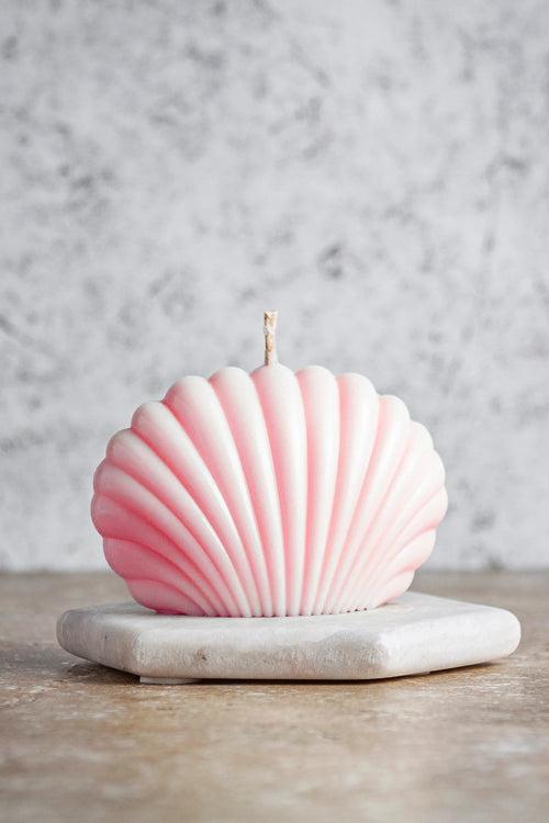 Shell Pink Candle (Set Of 2)