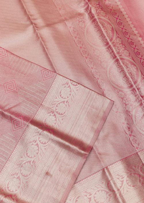 Pink Zariwork Pure Silk Saree