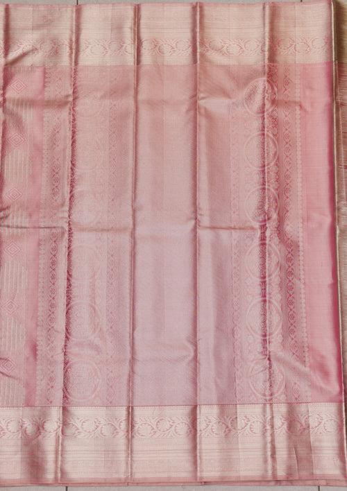 Pink Zariwork Pure Silk Saree