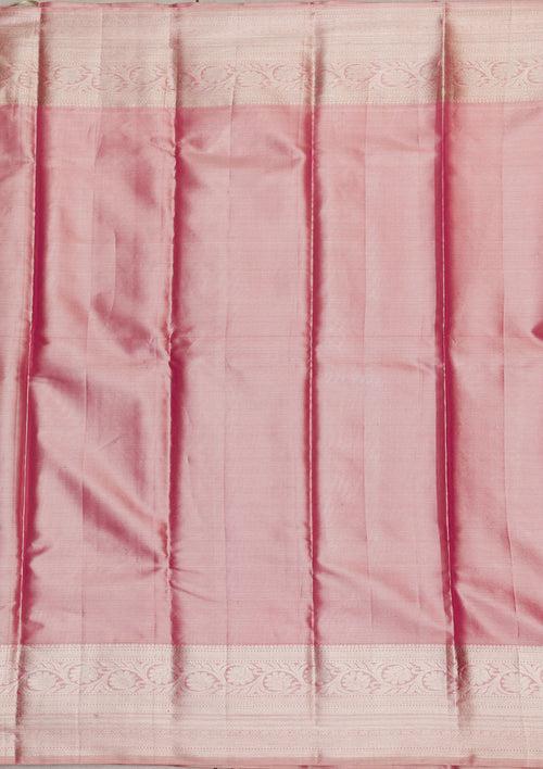 Pink Zariwork Pure Silk Saree