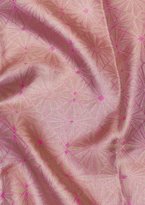 Pink Zariwork Pure Silk Saree