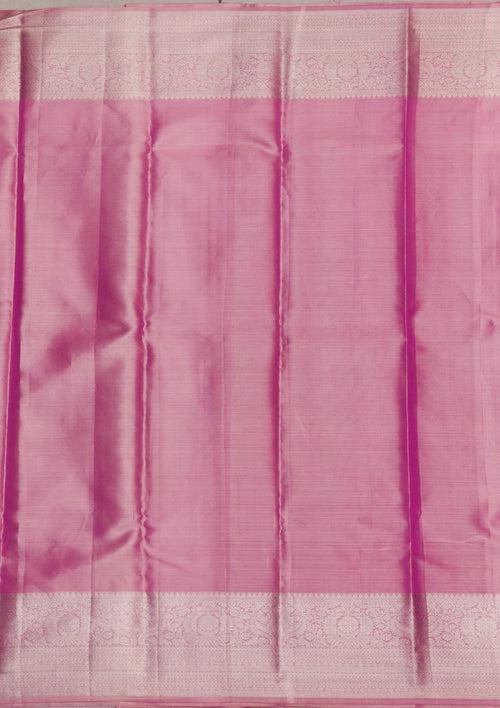 Pink Zariwork Pure Silk Saree