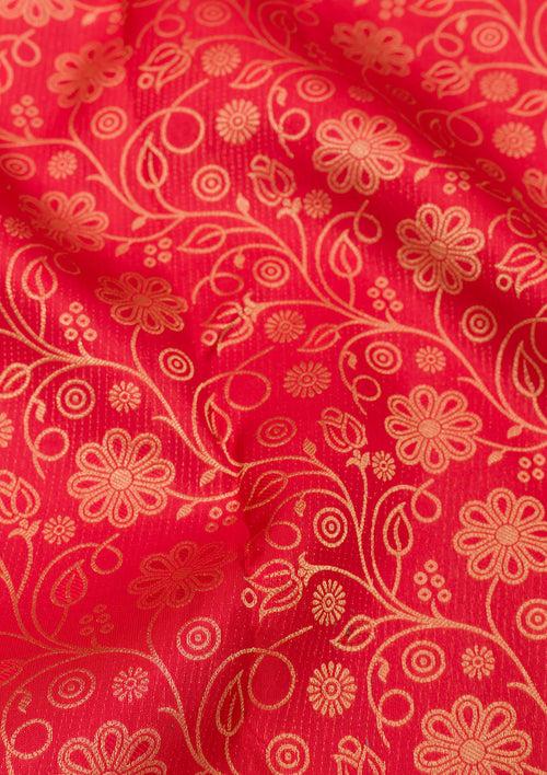 Maroon Zariwork Pure Silk Saree