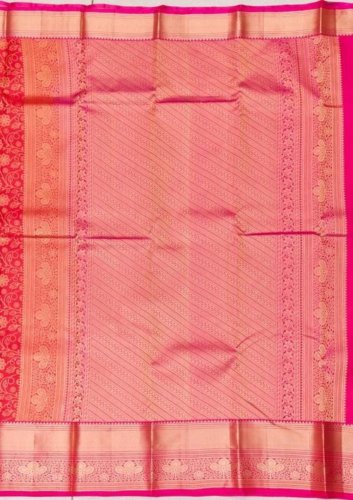 Maroon Zariwork Pure Silk Saree