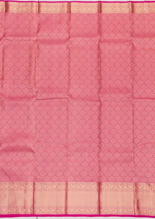 Pink Zariwork Pure Silk Saree