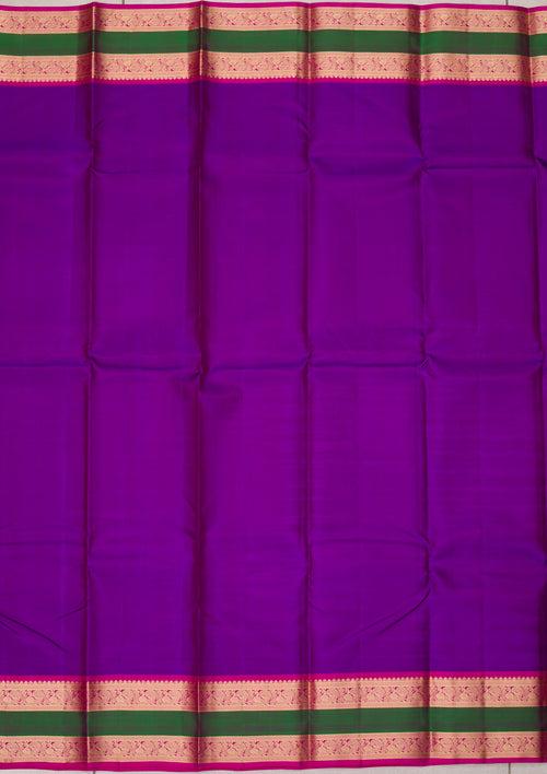 Purple Zariwork Pure Silk Saree