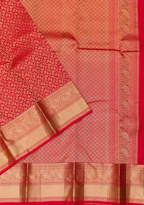 Red Zariwork Pure Silk Saree