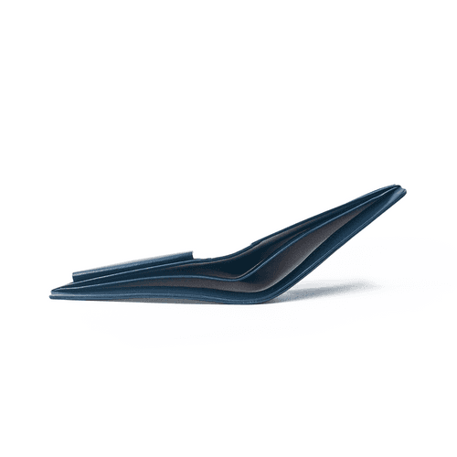 Seamless Elegance: RFID-Protected Stitchless NAPPA Leather Wallets - Blue