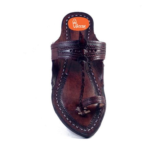 Lal Gonda Dark Brown Ladies Kolhapuri Chappal