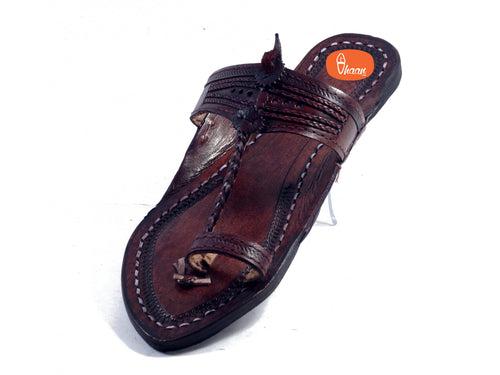 Lal Gonda Dark Brown Ladies Kolhapuri Chappal