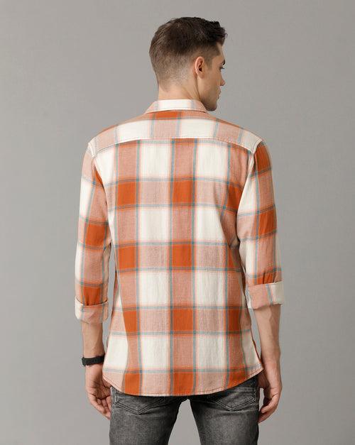 Voi Jeans Slim Fit Opaque Checked Pure Cotton Casual Shirt