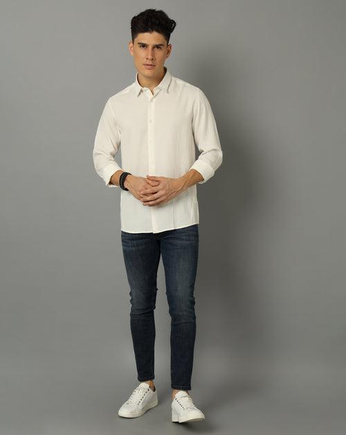 Slim Fit Opaque Casual Shirt