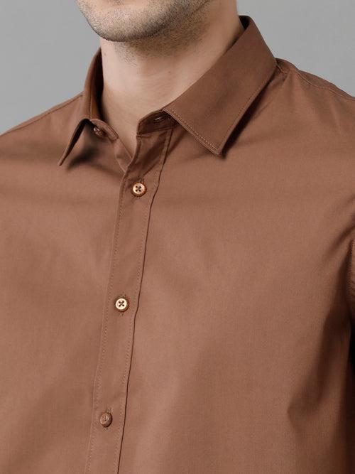 Men Brown Opaque Casual Shirt