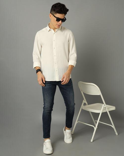 Slim Fit Opaque Casual Shirt