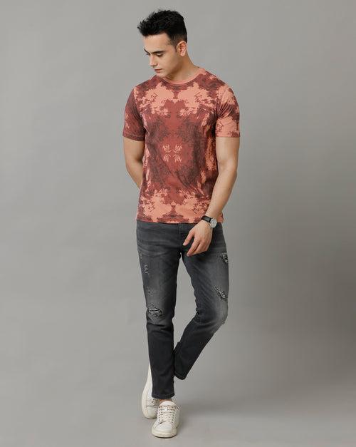 Voi Jeans Mens Rose Dawn Regular Fit Cotton T-Shirt