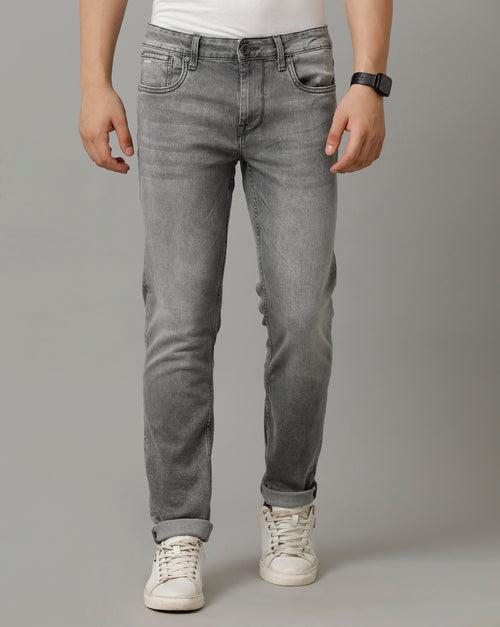 Voi Mens Grey Borris Slim Cotton Poly Jeans