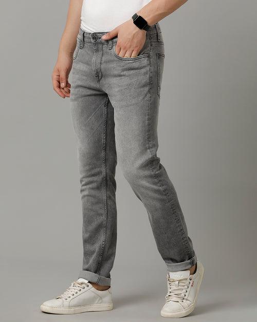 Voi Mens Grey Borris Slim Cotton Poly Jeans