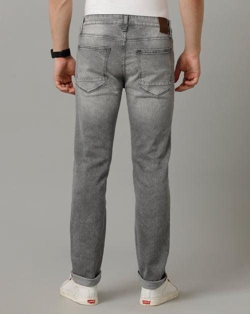 Voi Mens Grey Borris Slim Cotton Poly Jeans