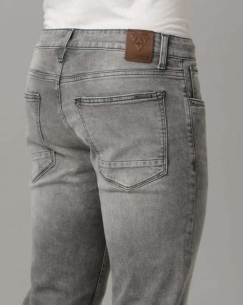 Voi Mens Grey Borris Slim Cotton Poly Jeans