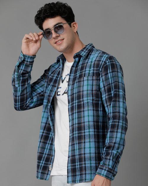 Tartan Checks Classic Slim Fit Cotton Casual Shirt