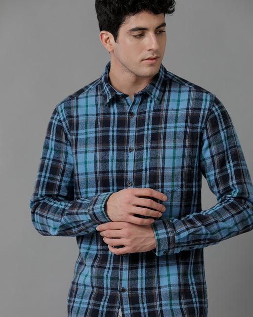 Tartan Checks Classic Slim Fit Cotton Casual Shirt