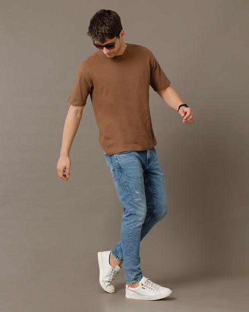 Voi Jeans Mens Acorn Boxy Fit Cotton T-Shirt