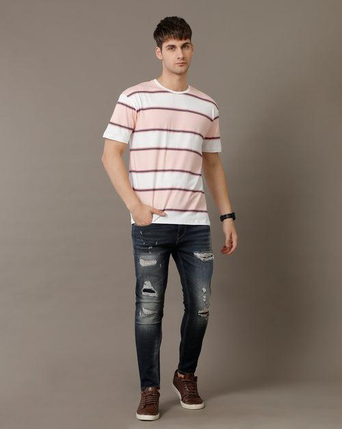 Voi Jeans Mens English Rose Boxy Fit Cotton T-Shirt