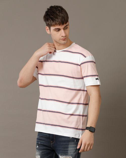 Voi Jeans Mens English Rose Boxy Fit Cotton T-Shirt