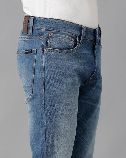 Men Skinny Fit Light Fade Whiskers Jeans