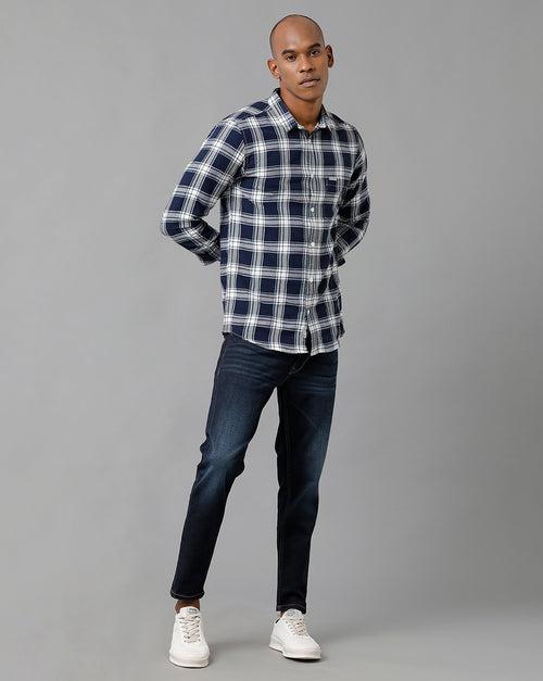 Men Checked Slim Fit Casual Shirt