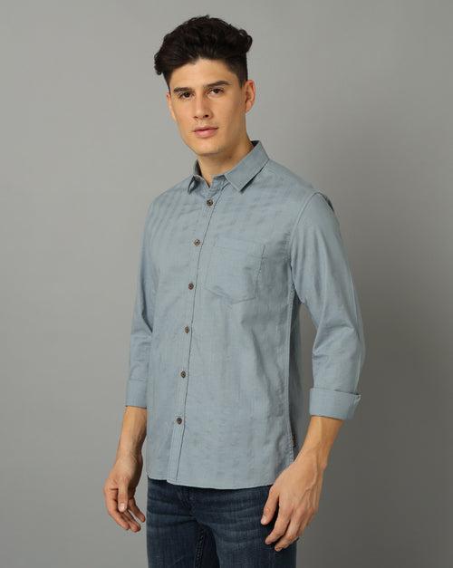 Slim Fit Opaque Cotton Casual Shirt