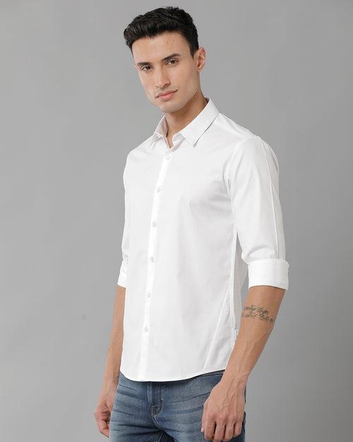 Men Solid Slim Fit Casual Shirt