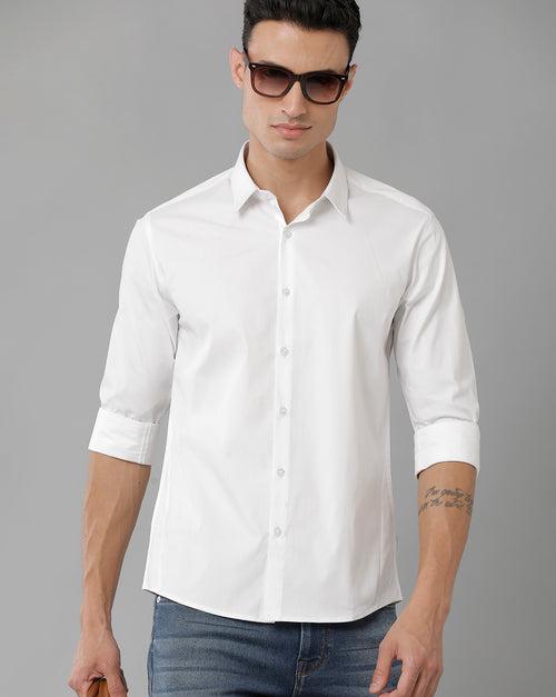 Men Solid Slim Fit Casual Shirt