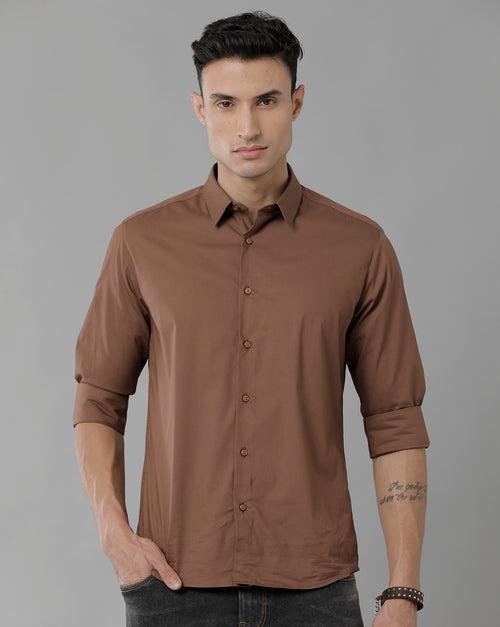 Men Solid Slim Fit Casual Shirt