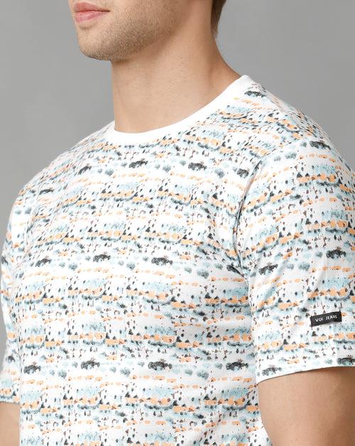 Men Printed  Regular Fit Casual T-Shirt