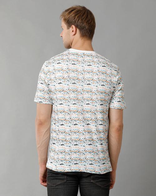 Men Printed  Regular Fit Casual T-Shirt