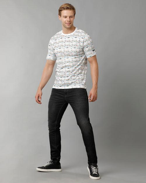 Men Printed  Regular Fit Casual T-Shirt