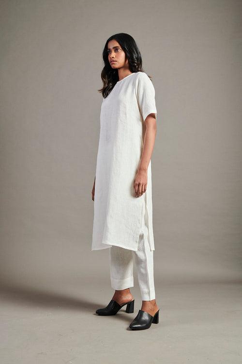 Taj Linen Half Sleeves Kurta